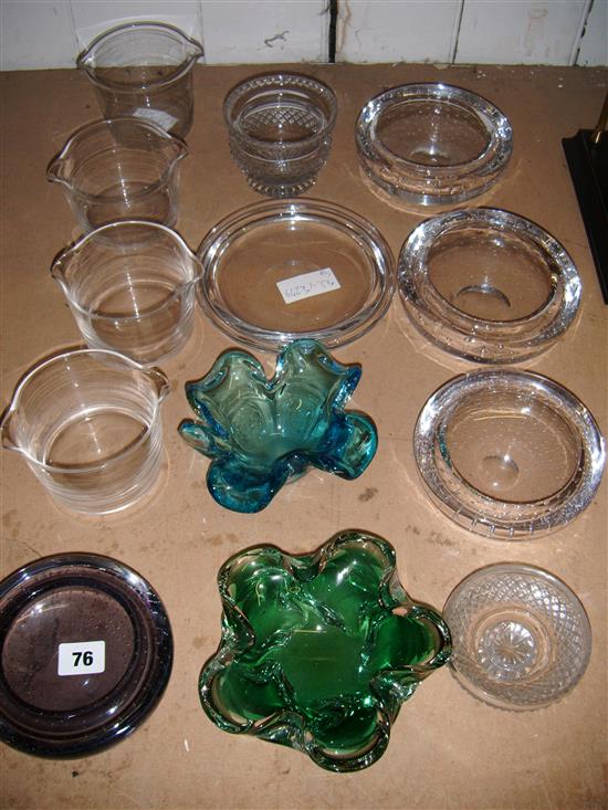 Assorted cut glass vases